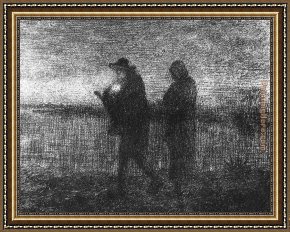Flight Framed Paintings - The flight into Egypt by Jean Francois Millet
