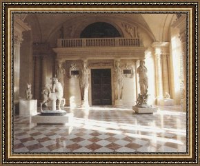 El Vendador De Alcatraces (the Vendor of Alcatraces) Framed Paintings - Salle des Cariatides by Jean Goujon