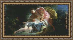 Cephalus And Procris Framed Paintings - Cephale et Procris by Jean-Honore Fragonard