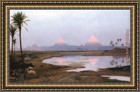 The Encampment Framed Paintings - Arab Encampment by Jean-Leon Gerome