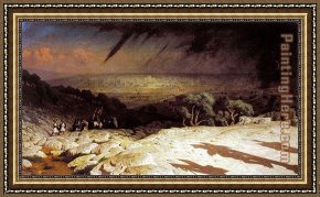 Crucifixion Framed Paintings - Jerusalem Golgotha,Consummatum Est,Crucifixion by Jean-Leon Gerome
