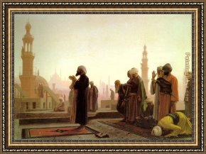 Eduardo Leon Garrido Framed Paintings - Prayer in Cairo by Jean-Leon Gerome