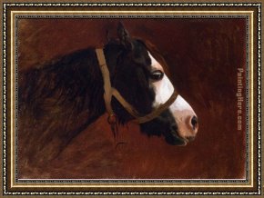 Eduardo Leon Garrido Framed Paintings - Profile of a Horse by Jean-Leon Gerome