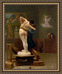 Eduardo Leon Garrido Framed Paintings - Pygmalion and Galatea 1890 by Jean-Leon Gerome