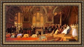 Ambassador Framed Paintings - The Reception of the Siamese Ambassadors by Jean-Leon Gerome