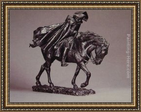 The Fighting Temeraire Tugged to Her Last Berth to Be Broken Up Framed Paintings - Marshal Ney on Horseback Fighting the Wind by Jean-Louis Ernest Meissonier