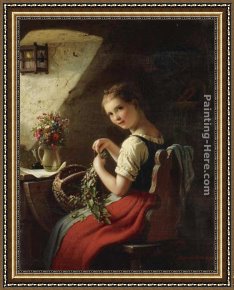 Making Framed Paintings - Making a Bouquet by Johann Georg Meyer von Bremen
