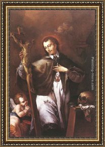 Saints Framed Paintings - Saint John of Nepomuk by Johann Lucas Kracker