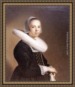 Cornelisz Framed Paintings - Portrait of a Bride by Johannes Cornelisz. Verspronck