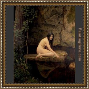St Peter Walking on The Water Framed Paintings - The Water Nymph by John Collier