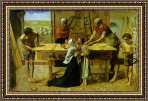 Everett's Framed Paintings - Christ in the House of His Parents by John Everett Millais