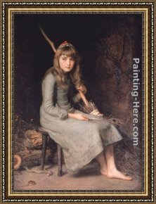 Everett's Framed Paintings - Cinderella by John Everett Millais