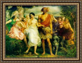 Everett's Framed Paintings - Cymon and Iphigenia by John Everett Millais