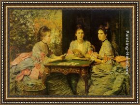 Heart Framed Paintings - Hearts are Trumps by John Everett Millais