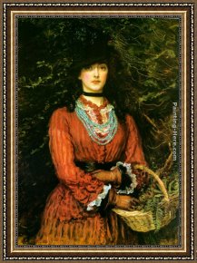 Everett's Framed Paintings - Miss Eveleen Tennant by John Everett Millais