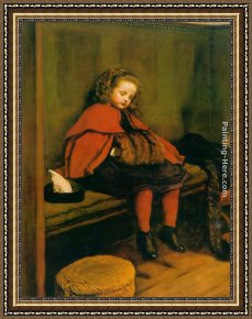 Everett's Framed Paintings - My Second Sermon by John Everett Millais