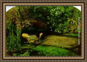 Everett's Framed Paintings - Ophelia by John Everett Millais