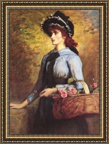 Everett's Framed Paintings - Sweet Emma Morland by John Everett Millais
