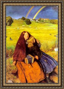 Everett's Framed Paintings - The Blind Girl by John Everett Millais