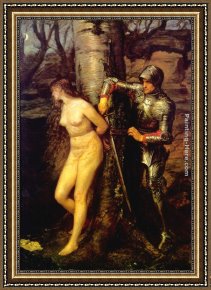 Everett's Framed Paintings - The Knight Errant by John Everett Millais