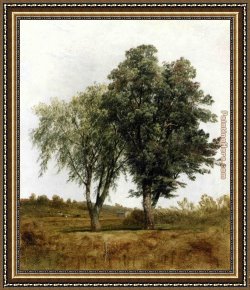 Study Framed Paintings - A Study of Trees by John Frederick Kensett