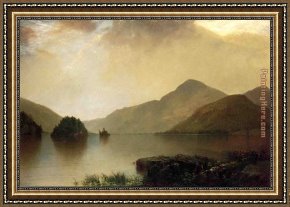 George Frederick Watts Framed Paintings - Lake George by John Frederick Kensett