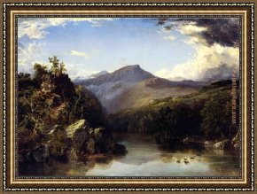 Frederick Framed Paintings - Landscape by John Frederick Kensett