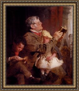 John Morgan Framed Paintings - Finding The Text by John Morgan