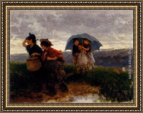John Morgan Framed Paintings - The storm by John Morgan