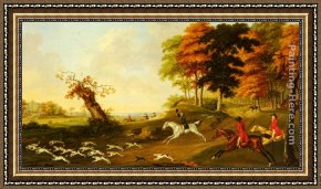 A Hunting Morn Framed Paintings - Fox Hunting by John Nost Sartorius