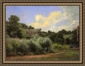 Julius Adam Framed Paintings - The Grist Mill by John Ottis Adams