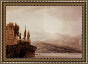 Maggiore Framed Paintings - Isola Bella On Lago Maggiore by John Robert Cozens