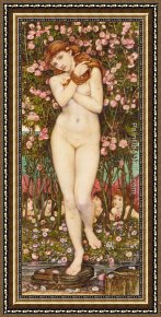 Stanhope Framed Paintings - Nymph by John Roddam Spencer Stanhope