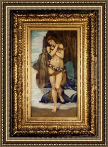 Rising Framed Paintings - Venus Rising From The Sea by John Roddam Spencer Stanhope