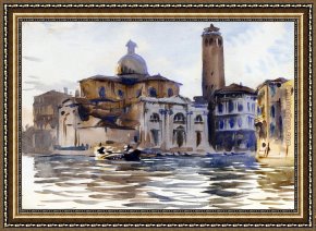 Venice Framed Paintings - Palazzo Labbia Venice by John Singer Sargent