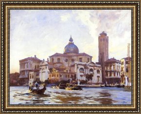 Venice Framed Paintings - Palazzo Labia and San Geremia Venice by John Singer Sargent