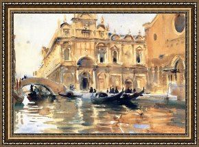 Rio Della Maddalena Framed Paintings - Rio dei Mendicanti by John Singer Sargent