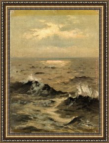 Seascapes Framed Paintings - Seascape by John Singer Sargent