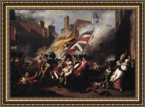 The Death of Demosthenes Framed Paintings - The Death of Major Pierson by John Singleton Copley