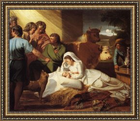 John Murray Framed Paintings - The Nativity by John Singleton Copley