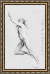 Study of a Nude Woman Framed Paintings - Study from Life Nude Male by John Trumbull