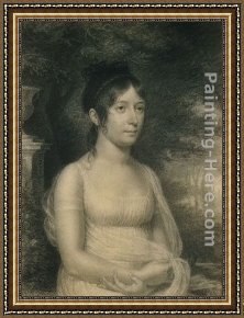 The Piazza And Church of Santa Maria Maggiore Framed Paintings - Elizabeth Maria Church by John Vanderlyn