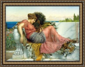 John William Godward Framed Paintings - Amaryllis by John William Godward