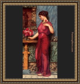 Venus in Front of The Mirror Framed Paintings - An Offering to Venus by John William Godward