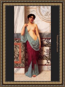 John William Godward Framed Paintings - At the Thermae by John William Godward