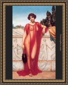John William Godward Framed Paintings - Athenais by John William Godward