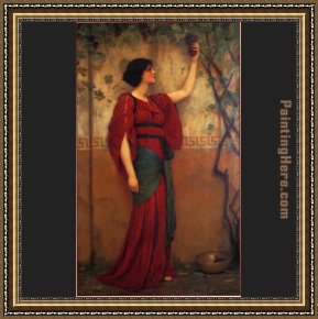 John William Godward Framed Paintings - Autumn by John William Godward