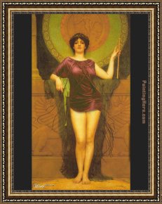 John William Godward Framed Paintings - Campaspe dress by John William Godward