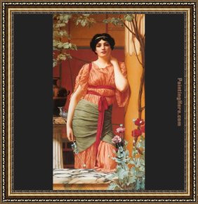 John William Godward Framed Paintings - Godward Nerissa by John William Godward