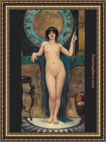 Color Study of Squares Framed Paintings - Study of Campaspe by John William Godward